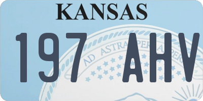 KS license plate 197AHV