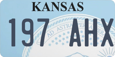 KS license plate 197AHX