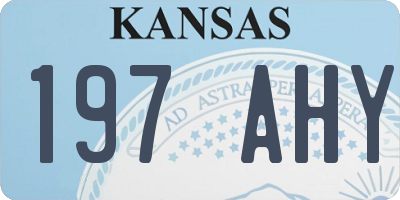 KS license plate 197AHY