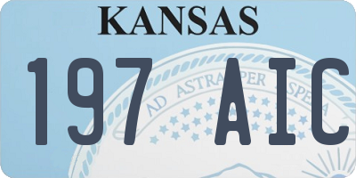 KS license plate 197AIC