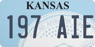 KS license plate 197AIE