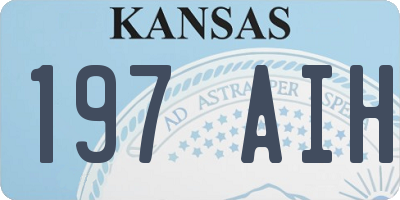 KS license plate 197AIH