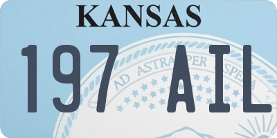 KS license plate 197AIL