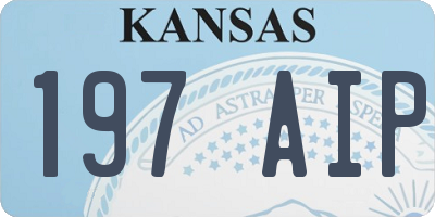 KS license plate 197AIP