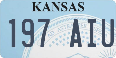 KS license plate 197AIU