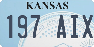 KS license plate 197AIX