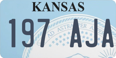 KS license plate 197AJA