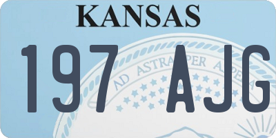 KS license plate 197AJG