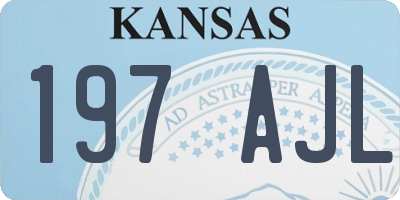 KS license plate 197AJL