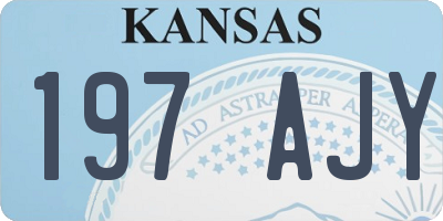KS license plate 197AJY