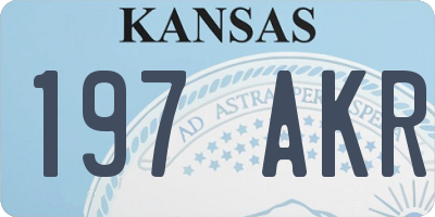 KS license plate 197AKR