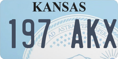 KS license plate 197AKX