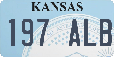 KS license plate 197ALB