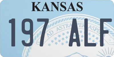 KS license plate 197ALF