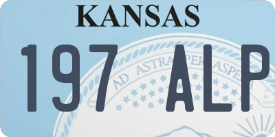 KS license plate 197ALP