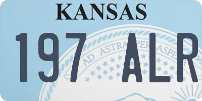 KS license plate 197ALR