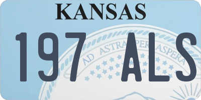 KS license plate 197ALS