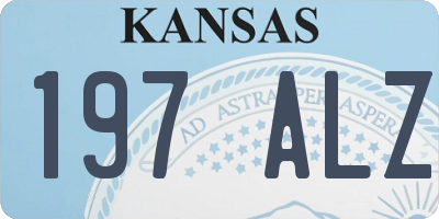 KS license plate 197ALZ