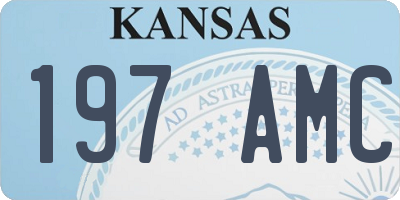 KS license plate 197AMC