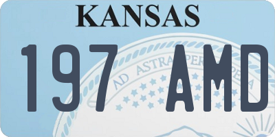 KS license plate 197AMD