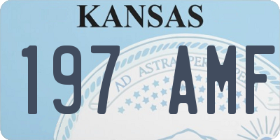 KS license plate 197AMF