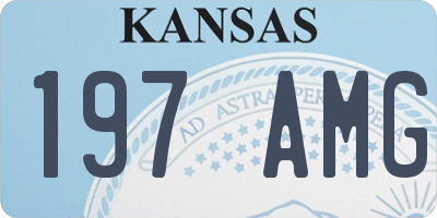 KS license plate 197AMG