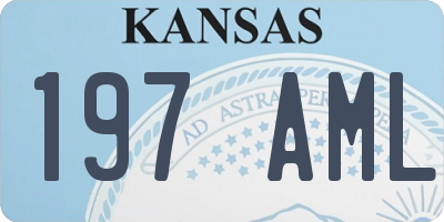 KS license plate 197AML