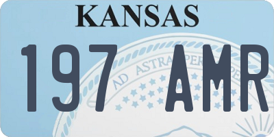 KS license plate 197AMR