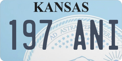 KS license plate 197ANI
