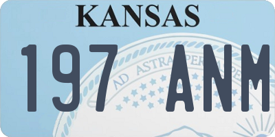 KS license plate 197ANM