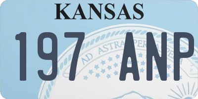 KS license plate 197ANP