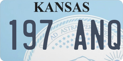 KS license plate 197ANQ