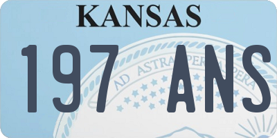 KS license plate 197ANS