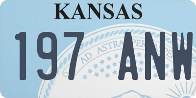 KS license plate 197ANW