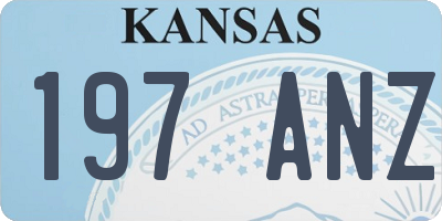 KS license plate 197ANZ