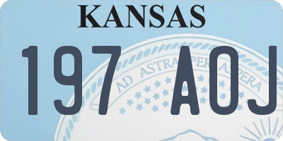 KS license plate 197AOJ
