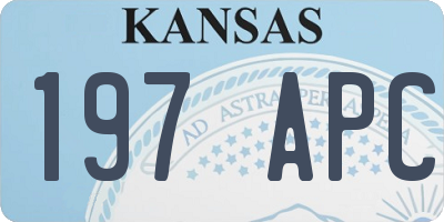 KS license plate 197APC