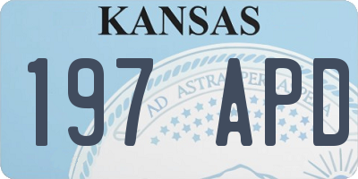 KS license plate 197APD
