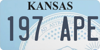 KS license plate 197APE