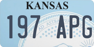 KS license plate 197APG