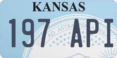 KS license plate 197API