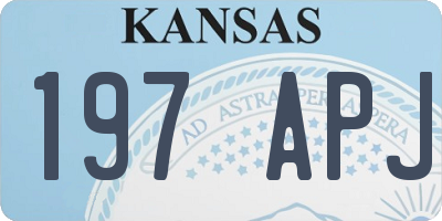 KS license plate 197APJ