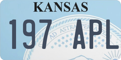 KS license plate 197APL