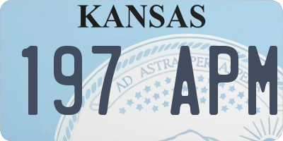 KS license plate 197APM