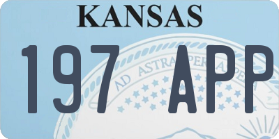KS license plate 197APP