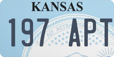 KS license plate 197APT