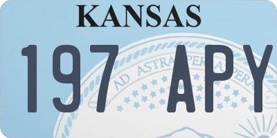 KS license plate 197APY