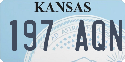 KS license plate 197AQN