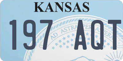 KS license plate 197AQT