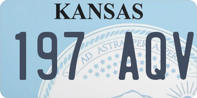 KS license plate 197AQV